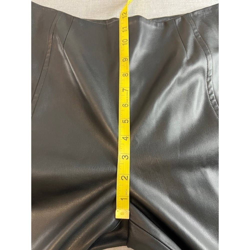 WE THE FREE Black Faux Leather Flare Split Leg Pants Womens Size 31 - Picture 4 of 12
